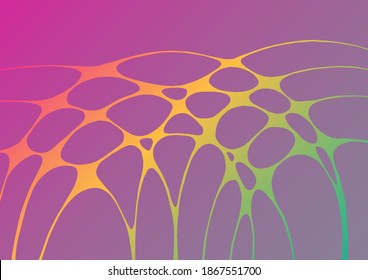 Flauid disco fiesta de afiche fondo vectorial en colores de teal amarillo púrpura. Diseño moderno de volante de mármol. Afiche de verano brillante con forma líquida colorida. Fondo de la cubierta del fluido de los gradientes del volante del club
