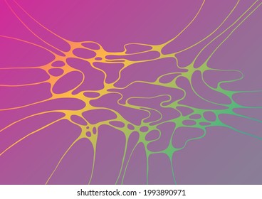 Flauid disco fiesta de afiche fondo vectorial en colores de teal amarillo púrpura. Diseño moderno de volante de mármol. Afiche de verano brillante con forma líquida colorida. Fondo de la cubierta del fluido de los gradientes del volante del club