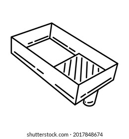 Fluid Drain Pan is Part of Mechanical Equipment Device Hand Drawn Vector Icon Set.