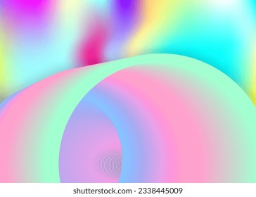 Dinámica fluida. Cubierta abstracta, marco de volante. Malla gradiente vívida. Fondo holográfico en 3d con moderna combinación de moda. Fondo dinámico fluido con formas y elementos líquidos.