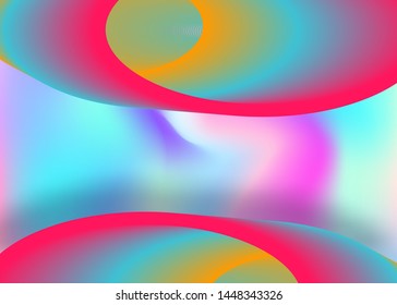 Fluid dynamic. Abstract invitation, presentation frame. Holographic 3d backdrop with modern trendy blend. Vivid gradient mesh. Fluid dynamic background with liquid shapes and elements.