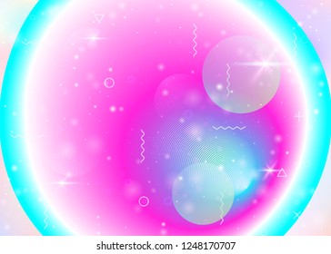 Fluid dynamic background with vibrant rainbow gradients. Dynamic hologram. Holographic cosmos. Design layout for banner, placard and banner. Vintage fluid dynamic.