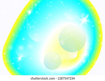 Fluid dynamic background with vibrant rainbow gradients. Dynamic hologram. Holographic cosmos. Graphic template for presentation, poster and mobile screen. Colorful fluid dynamic.