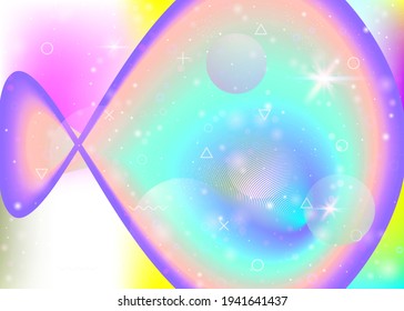 Fluid dynamic background with vibrant rainbow gradients. Dynamic hologram. Holographic cosmos. Design template for presentation, mobile interface and web app. Rainbow fluid dynamic.