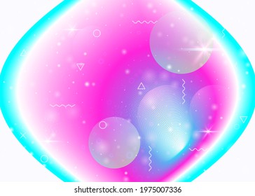 Fluid dynamic background with vibrant rainbow gradients. Dynamic hologram. Holographic cosmos. Design layout for web app, brochure and flyer. Retro fluid dynamic.