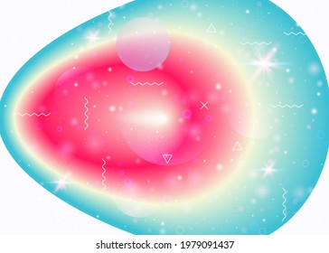 Fluid dynamic background with vibrant rainbow gradients. Dynamic hologram. Holographic cosmos. Design layout for book, annual report and annual report. Girlie fluid dynamic.
