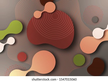 Fluid dynamic background for websites, landing page or business presentation. Abstract geometric wallpaper. Fashionable wavy shapes. Vector illustration.