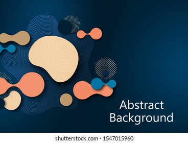 Fluid dynamic background for websites, landing page or business presentation. Abstract geometric wallpaper. Fashionable wavy shapes. Vector illustration.