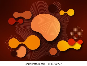 Fluid dynamic background for websites, landing page or business presentation. Abstract geometric wallpaper. Fashionable wavy shapes. Vector illustration.