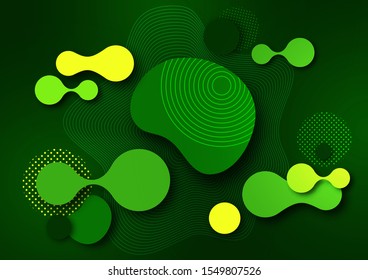 Fluid dynamic background for websites, landing page or business presentation. Abstract geometric wallpaper. Fashionable wavy shapes. Vector illustration.