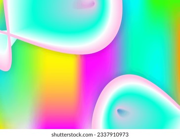 Fluid dynamic. Business poster, wallpaper layout. Holographic 3d backdrop with modern trendy blend. Vivid gradient mesh. Fluid dynamic background with liquid shapes and elements.