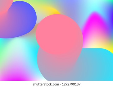Fluid dynamic. Colorful presentation, card template. Holographic 3d backdrop with modern trendy blend. Vivid gradient mesh. Fluid dynamic background with liquid shapes and elements.