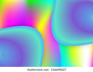Fluid dynamic. Cosmic banner, report layout. Holographic 3d backdrop with modern trendy blend. Vivid gradient mesh. Fluid dynamic background with liquid shapes and elements.