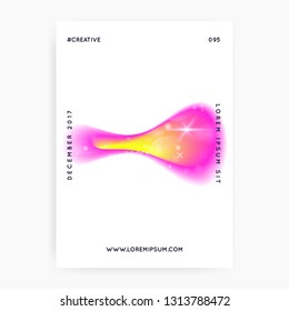 Fluid dynamic. Futuristic background. Cool layered hologram. Soft presentation. Modern holographic gradient, blur, mesh, blend. Geometric layout. Fluid dynamic with shapes and elements.