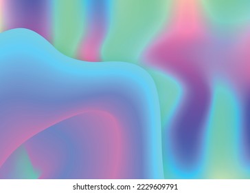 Fluid dynamic. Futuristic book, report composition. Holographic 3d backdrop with modern trendy blend. Vivid gradient mesh. Fluid dynamic background with liquid shapes and elements.