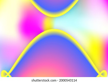 Fluid dynamic. Futuristic flyer, report layout. Vivid gradient mesh. Holographic 3d backdrop with modern trendy blend. Fluid dynamic background with liquid shapes and elements.