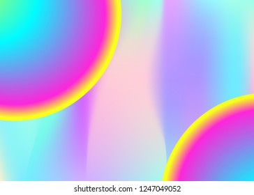 Fluid dynamic. Holographic 3d backdrop with modern trendy blend. Vivid gradient mesh. Futuristic presentation, magazine design. Fluid dynamic background with liquid shapes and elements.