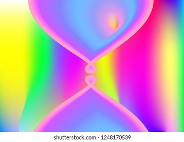 Fluid dynamic. Holographic 3d backdrop with modern trendy blend. Neon presentation, invitation frame. Vivid gradient mesh. Fluid dynamic background with liquid shapes and elements.
