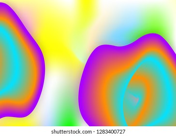 Fluid dynamic. Holographic 3d backdrop with modern trendy blend. Vivid gradient mesh. Pop flyer, book design. Fluid dynamic background with liquid shapes and elements.