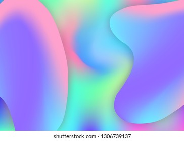 Fluid dynamic. Holographic 3d backdrop with modern trendy blend. Wavy certificate, flyer design. Vivid gradient mesh. Fluid dynamic background with liquid shapes and elements.