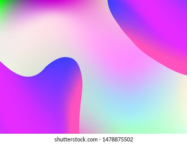 Fluid dynamic. Holographic 3d backdrop with modern trendy blend. Vivid gradient mesh. Bright flyer, presentation frame. Fluid dynamic background with liquid shapes and elements.
