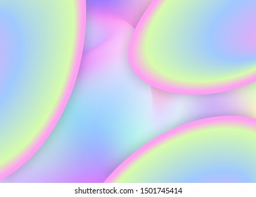 Fluid dynamic. Holographic 3d backdrop with modern trendy blend. Soft flyer, cover design. Vivid gradient mesh. Fluid dynamic background with liquid shapes and elements.