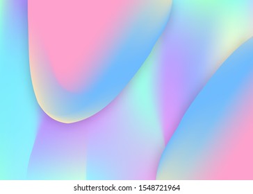 Fluid dynamic. Holographic 3d backdrop with modern trendy blend. Vivid gradient mesh. Cool poster, presentation frame. Fluid dynamic background with liquid shapes and elements.