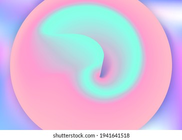 Fluid dynamic. Holographic 3d backdrop with modern trendy blend. Vivid gradient mesh. Futuristic presentation, card frame. Fluid dynamic background with liquid shapes and elements.