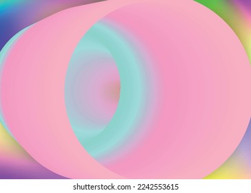 Fluid dynamic. Holographic 3d backdrop with modern trendy blend. Round poster, book template. Vivid gradient mesh. Fluid dynamic background with liquid shapes and elements.