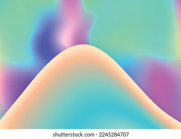 Fluid dynamic. Holographic 3d backdrop with modern trendy blend. Vivid gradient mesh. Cosmic cover, presentation template. Fluid dynamic background with liquid shapes and elements.