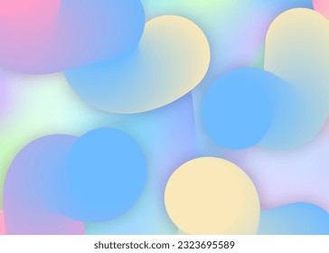Fluid dynamic. Holographic 3d backdrop with modern trendy blend. Futuristic poster, wallpaper template. Vivid gradient mesh. Fluid dynamic background with liquid shapes and elements.