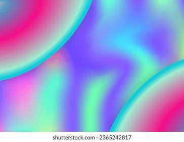 Fluid dynamic. Holographic 3d backdrop with modern trendy blend. Vivid gradient mesh. Round flyer, certificate template. Fluid dynamic background with liquid shapes and elements.
