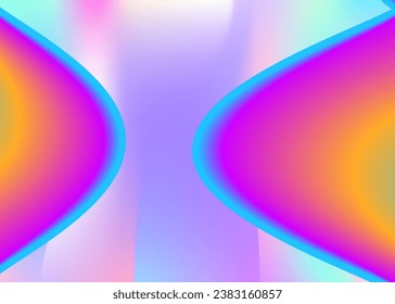 Fluid dynamic. Holographic 3d backdrop with modern trendy blend. Rainbow wallpaper, certificate design. Vivid gradient mesh. Fluid dynamic background with liquid shapes and elements.