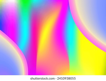 Fluid dynamic. Holographic 3d backdrop with modern trendy blend. Vivid gradient mesh. Minimalist flyer, book frame. Fluid dynamic background with liquid shapes and elements.