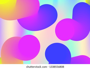 Fluid dynamic. Magic book, certificate design. Vivid gradient mesh. Holographic 3d backdrop with modern trendy blend. Fluid dynamic background with liquid shapes and elements.