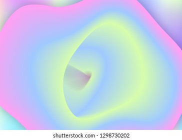 Fluid dynamic. Magic certificate, wallpaper design. Vivid gradient mesh. Holographic 3d backdrop with modern trendy blend. Fluid dynamic background with liquid shapes and elements.