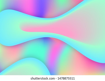 Fluid dynamic. Magic invitation, presentation composition. Holographic 3d backdrop with modern trendy blend. Vivid gradient mesh. Fluid dynamic background with liquid shapes and elements.