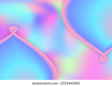 Fluid dynamic. Minimal banner, magazine composition. Vivid gradient mesh. Holographic 3d backdrop with modern trendy blend. Fluid dynamic background with liquid shapes and elements.