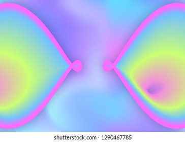 Fluid dynamic. Minimal poster, certificate design. Vivid gradient mesh. Holographic 3d backdrop with modern trendy blend. Fluid dynamic background with liquid shapes and elements.