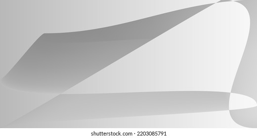 Fluid Dynamic Monochromatic Modern Smooth Surface. Minimal Digital Shape Technology Gradient Mesh. Silver Metallic Alluminium Grey Illustration. Futuristic Gray Layers Smooth Office Background.
