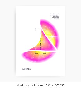 Fluid dynamic. Pearlescent layered hologram. Soft book. Modern holographic gradient, blur, mesh, blend. Futuristic background. Creative design. Fluid dynamic with shapes and elements.