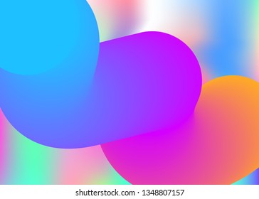 Fluid dynamic. Pop banner, invitation composition. Holographic 3d backdrop with modern trendy blend. Vivid gradient mesh. Fluid dynamic background with liquid shapes and elements.