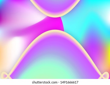 Fluid dynamic. Pop poster, banner composition. Vivid gradient mesh. Holographic 3d backdrop with modern trendy blend. Fluid dynamic background with liquid shapes and elements.
