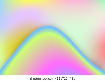 Dinámica fluida. Banner arcoiris, plantilla de tarjeta. Fondo holográfico en 3d con moderna combinación de moda. Malla gradiente vívida. Fondo dinámico fluido con formas y elementos líquidos.