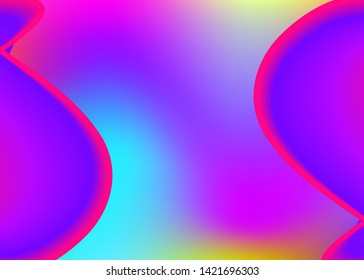 Fluid dynamic. Soft wallpaper, invitation composition. Holographic 3d backdrop with modern trendy blend. Vivid gradient mesh. Fluid dynamic background with liquid shapes and elements.