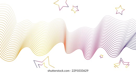 Fluid dynamic trendy lines template. Web design background. Creative graphic elements. Trendy gradient background. Minimal geometric cover. 3d futuristic concept. Vector digital graphic.