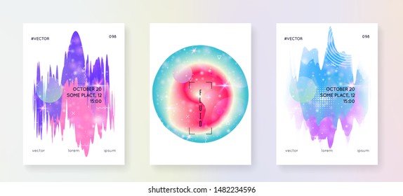 Fluid dynamic. Vibrant layered hologram. Soft certificate. Modern holographic gradient, blur, mesh, blend. Futuristic background. Colorful design. Fluid dynamic with shapes and elements.