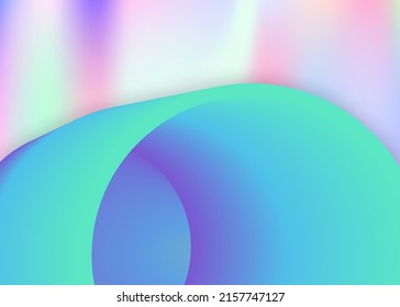 Fluid dynamic. Vivid gradient mesh. Holographic 3d backdrop with modern trendy blend. Futuristic presentation, certificate layout. Fluid dynamic background with liquid shapes and elements.