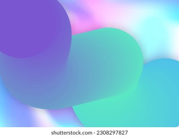 Fluid dynamic. Vivid gradient mesh. Holographic 3d backdrop with modern trendy blend. Molecular poster, book layout. Fluid dynamic background with liquid shapes and elements.