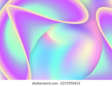 Fluid dynamic. Vivid gradient mesh. Business certificate, card design. Holographic 3d backdrop with modern trendy blend. Fluid dynamic background with liquid shapes and elements.